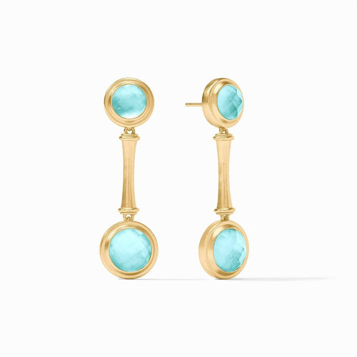 Bamboo Statement Earrings-Iridescent Bahamian Blue - ER959GIBB00-Julie Vos-Renee Taylor Gallery