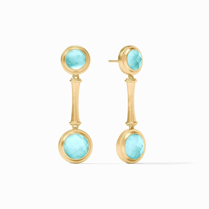 Bamboo Statement Earrings-Iridescent Bahamian Blue - ER959GIBB00-Julie Vos-Renee Taylor Gallery