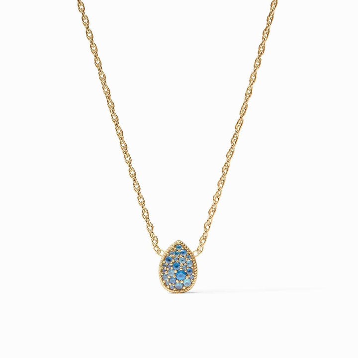 Pave Teardrop Delicate Necklace-Blue Topaz - N595GBZ00-Julie Vos-Renee Taylor Gallery
