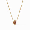 Pave Teardrop Delicate Necklace-Garnet - N595GGN00-Julie Vos-Renee Taylor Gallery