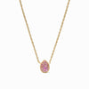 Pave Teardrop Delicate Necklace-Pink Tourmaline - N595GPT00-Julie Vos-Renee Taylor Gallery