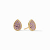 Pave Teardrop Stud Earrings-Amethyst Purple - ER1043GAM00-Julie Vos-Renee Taylor Gallery