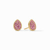 Pave Teardrop Stud Earrings-Pink Tourmaline - ER1043GPT00-Julie Vos-Renee Taylor Gallery