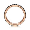 14K Rose Gold-Black Ceramic 7mm - Two Tone Beveled Edge Men's Wedding Band - MBH0171-70K4JCB-Gabriel & Co.-Renee Taylor Gallery