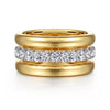 14K White & Yellow Gold Bujukan and Diamond Easy Stackable Ring - LR52905M45JJ-Gabriel & Co.-Renee Taylor Gallery