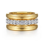 14K White & Yellow Gold Bujukan and Diamond Easy Stackable Ring - LR52905M45JJ-Gabriel & Co.-Renee Taylor Gallery