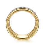 14K White & Yellow Gold Bujukan and Diamond Easy Stackable Ring - LR52905M45JJ-Gabriel & Co.-Renee Taylor Gallery