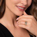 14K White & Yellow Gold Bujukan and Diamond Easy Stackable Ring - LR52905M45JJ-Gabriel & Co.-Renee Taylor Gallery