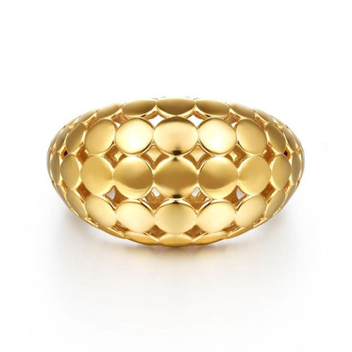 14K Yellow Plain Gold Wide Bujukan Band Ring - LR52904Y4JJ-Gabriel & Co.-Renee Taylor Gallery