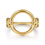 14K Yellow Gold Bujukan Link Chain Ring - LR52917Y4JJ-Gabriel & Co.-Renee Taylor Gallery