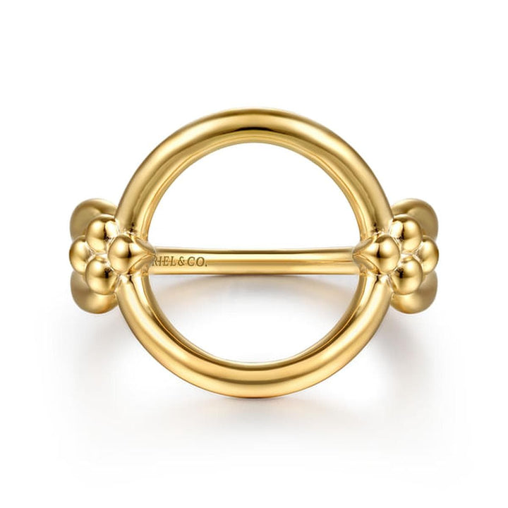 14K Yellow Gold Bujukan Link Chain Ring - LR52917Y4JJ-Gabriel & Co.-Renee Taylor Gallery