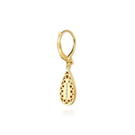 14K Yellow Plain Gold Bujukan and Teardrop Texture Drop Earrings - EG15495Y4JJJ-Gabriel & Co.-Renee Taylor Gallery