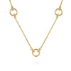 14K Yellow Plain Gold Bujukan Link Chain Station Necklace - NK7983Y4JJ-Gabriel & Co.-Renee Taylor Gallery