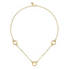 14K Yellow Plain Gold Bujukan Link Chain Station Necklace - NK7983Y4JJ-Gabriel & Co.-Renee Taylor Gallery