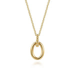 14K Yellow Plain Gold Bujukan Pendant Necklace - NK8189Y4JJJ-Gabriel & Co.-Renee Taylor Gallery