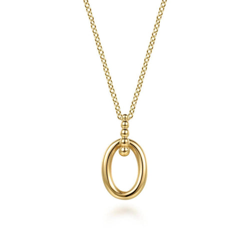 14K Yellow Plain Gold Bujukan Pendant Necklace - NK8189Y4JJJ-Gabriel & Co.-Renee Taylor Gallery