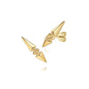 14K Yellow Gold Bujukan Clover and Triangle Pyramid Ear Climber Earrings - EG15583Y4JJ-Gabriel & Co.-Renee Taylor Gallery