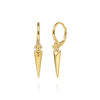 14K Yellow Gold Bujukan Clover and Triangle Pyramid Leverback Drop Earrings - EG15584Y4JJ-Gabriel & Co.-Renee Taylor Gallery