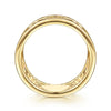 14K Yellow Gold Bujukan Link and Bullet Wide Band Ring – LR52991Y4JJ-Gabriel & Co.-Renee Taylor Gallery