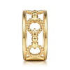 14K Yellow Gold Bujukan Link and Bullet Wide Band Ring – LR52991Y4JJ-Gabriel & Co.-Renee Taylor Gallery