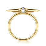 14K Yellow Gold Bujukan and Diamond Bullet Fashion Ring – LR52995Y45JJ-Gabriel & Co.-Renee Taylor Gallery