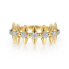 14K Yellow Gold Bujukan and Diamond Bullet Stackable Ring – LR52993Y45JJ-Gabriel & Co.-Renee Taylor Gallery
