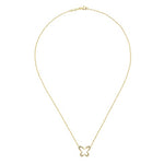 14K Yellow Gold Open Diamond Butterfly Pendant Necklace - NK2972Y45JJ-Gabriel & Co.-Renee Taylor Gallery
