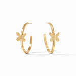Butterfly Hoop Earrings Gold - HP066G-Julie Vos-Renee Taylor Gallery