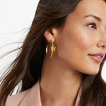 Butterfly Hoop Earrings Gold - HP066G-Julie Vos-Renee Taylor Gallery