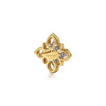 Byzantine Flower 18K White Yellow Gold Graduating Diamond Floral Stud Earrings – EG15412M84JJ-Gabriel & Co.-Renee Taylor Gallery