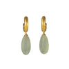 Matt Prehnite 24K Gold Vermeil Huggie Drop Earrings-Joyla-Renee Taylor Gallery