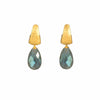 Faceted Labradorite 24K Gold Vermeil Huggie Earrings-Joyla-Renee Taylor Gallery