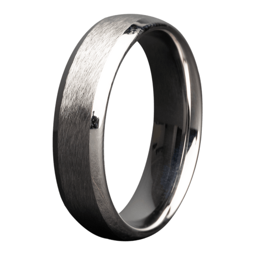 7mm Cobalt Beveled Ring with Satin Center and Polished Edges – K7C107-Heavy Stone-Renee Taylor Gallery