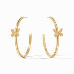 Butterfly Hoop Earrings Gold - HP066G-Julie Vos-Renee Taylor Gallery