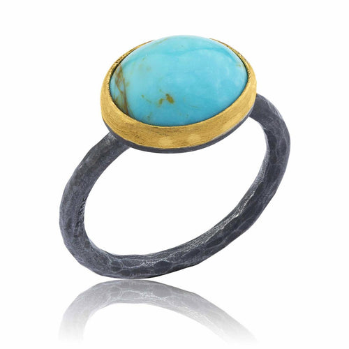 Candy Ring with Turquoise Kingman by Lika Behar