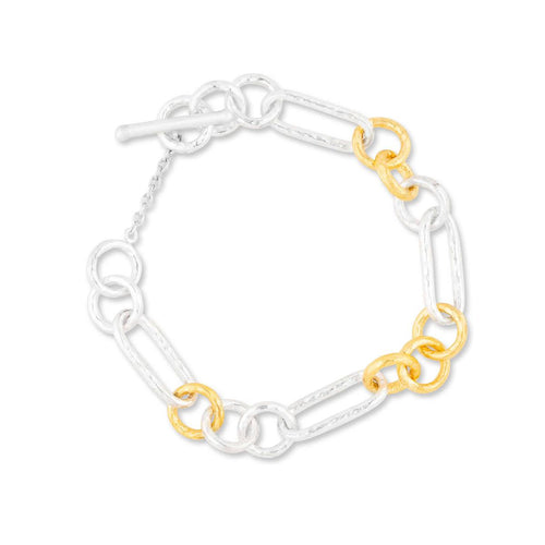 Casey Bracelet 7.5" Sil/24k by Lika Behar