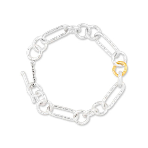 Casey Bracelet 7.5" Sil/24k by Lika Behar