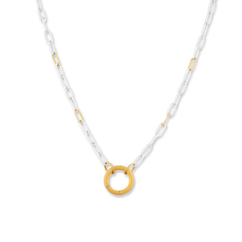 Charm Catcher, Gold&silver Clip Chain 20" by Lika Behar