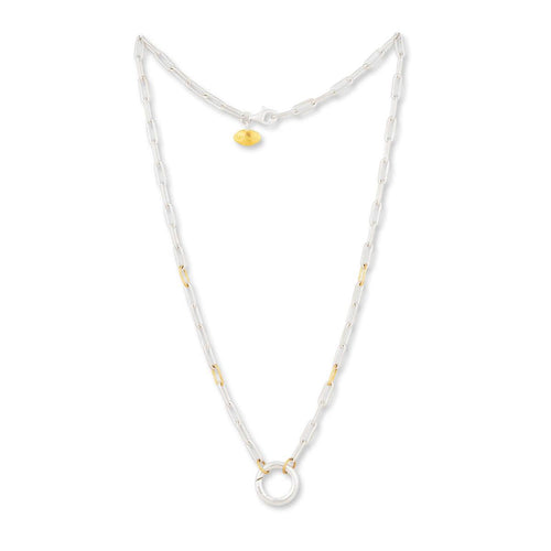 18" 24K & Sil Clip Chain with Charm Catcher by Lika Behar