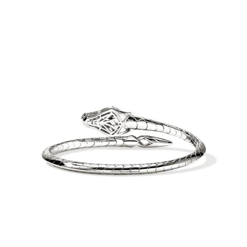 Naga Silver Diamond Pavé with Sapphires Cuff - CBP603682BSPDIXM-John Hardy-Renee Taylor Gallery
