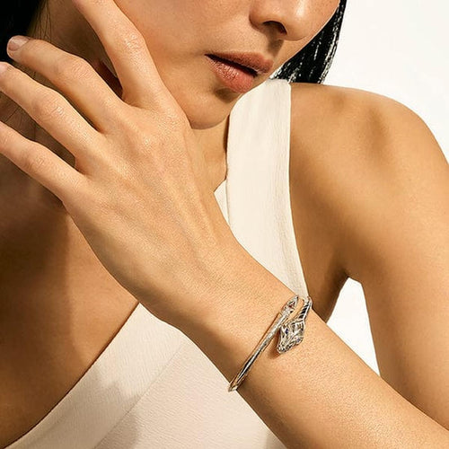 Naga Silver Diamond Pavé with Sapphires Cuff - CBP603682BSPDIXM-John Hardy-Renee Taylor Gallery