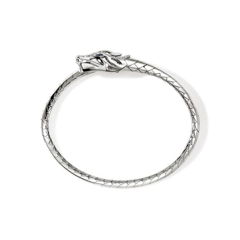 Naga Silver Diamond Pavé with Sapphires Cuff - CBP603682BSPDIXM-John Hardy-Renee Taylor Gallery