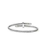 Spear Flex Cuff, Sterling Silver, Diamonds, 4MM - CBP987872DI-John Hardy-Renee Taylor Gallery
