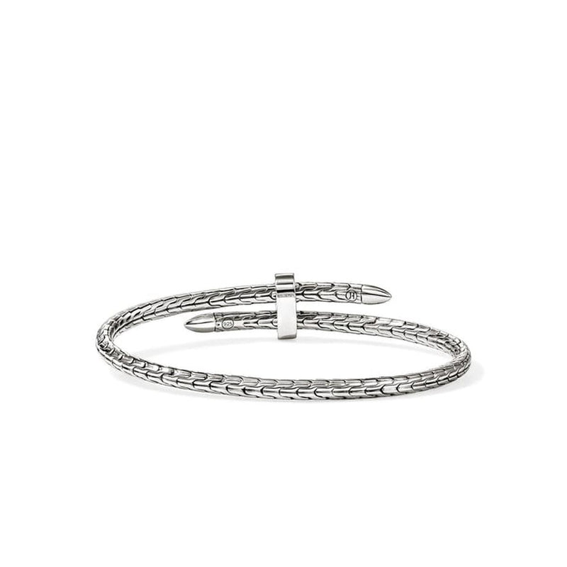 Spear Flex Cuff, Sterling Silver, Diamonds, 4MM - CBP987872DI-John Hardy-Renee Taylor Gallery
