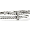 Spear Flex Cuff, Sterling Silver, Diamonds, 4MM - CBP987872DI-John Hardy-Renee Taylor Gallery