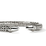 Spear 50 Silver Diamond Pave 8.9mm Flex Cuff - CBP988982DI-John Hardy-Renee Taylor Gallery