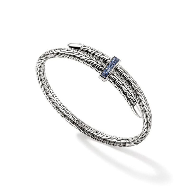 Spear Flex Cuff, Sterling Silver, Gemstones, 5.5MM - CBS9011074BSP-John Hardy-Renee Taylor Gallery