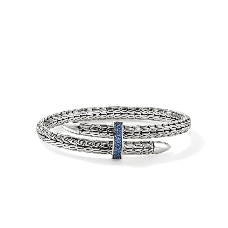 Spear Flex Cuff, Sterling Silver, Gemstones, 5.5MM - CBS9011074BSP-John Hardy-Renee Taylor Gallery