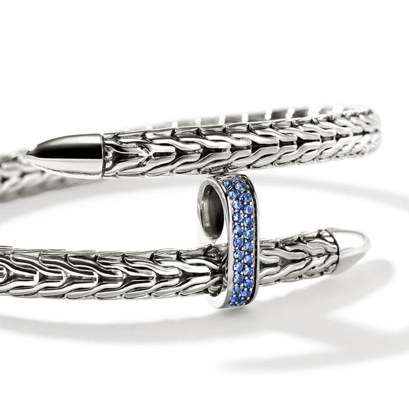 Spear Flex Cuff, Sterling Silver, Gemstones, 5.5MM - CBS9011074BSP-John Hardy-Renee Taylor Gallery