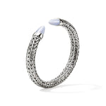 Spear 50 Flex Cuff, Sterling Silver, Blue Lace Agate - CBS987961BLA-John Hardy-Renee Taylor Gallery